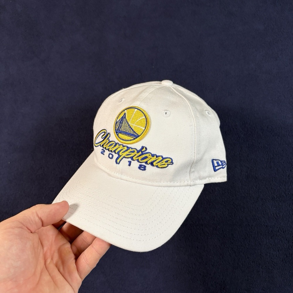 New Era 9TWENTY Golden State Warriors 2018 Champions Hat Womens White Strapback